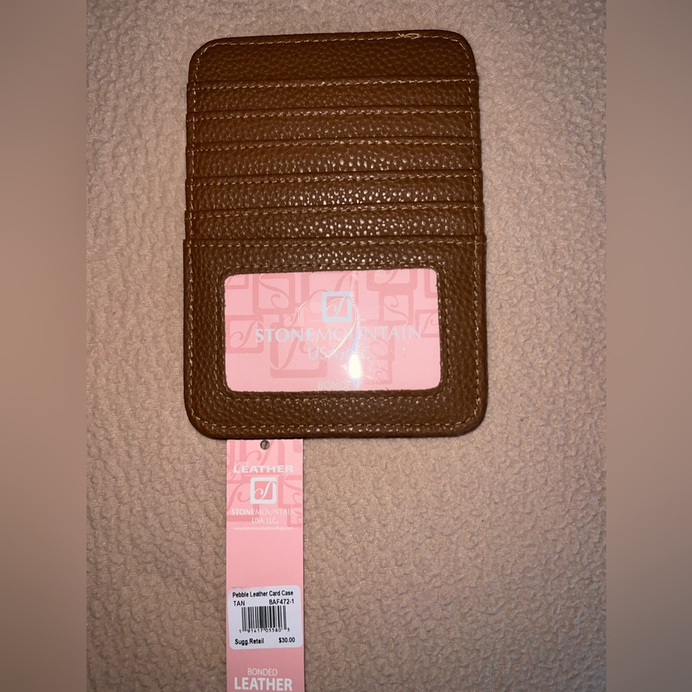 NWT Pebble Leather Card Case - Picture 2 of 4